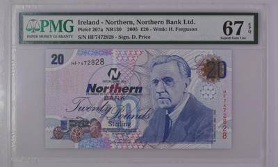 【礼羽收藏】🌏世界钱币拍卖第102期 - Ireland - Northern, Northern Bank Ltd., �20 NR130    2005 - Wmk: H. Ferguson