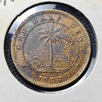 KK钱币收藏小铺 第330期 2月预留时间 周末发货 -  1937利比里亚1/2分