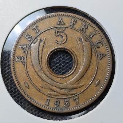 KK钱币收藏小铺 第330期 2月预留时间 周末发货 -  1957英属东非5分铜币