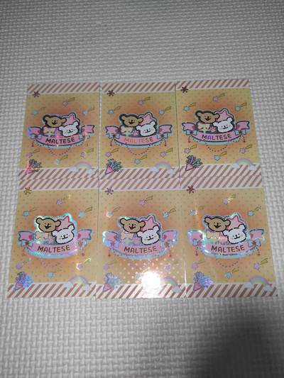 卡迷第5期，清仓 线条小狗 地区美食卡 6张