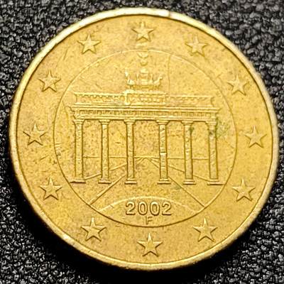 泉币菌-第104场-散币乐园场 - 欧元 德国2002年 10欧分合金铜币 勃兰登堡门 地图 A厂标 19.75MM