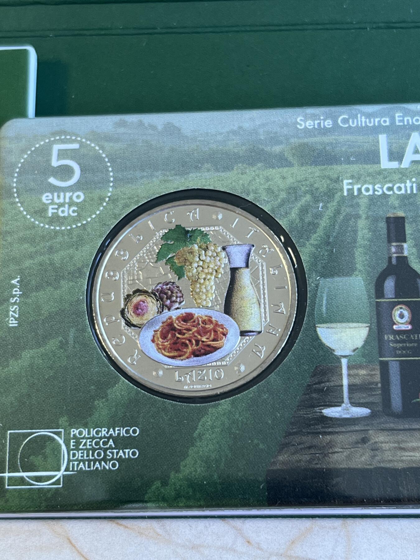 第173期拍卖【长期征集拍品】 卡装意大利2023年饮食文化白葡萄酒培根番茄面纪念币