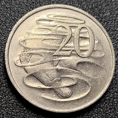 泉币菌-第106场-散币乐园场 - 1968年英属澳大利亚20分 伊丽莎白女王  鸭嘴兽  28.5mm