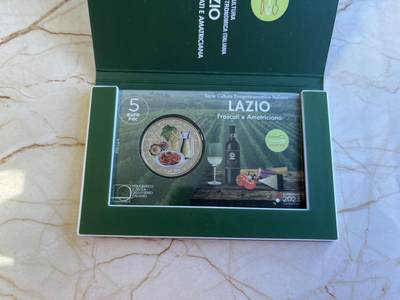 第173期拍卖【长期征集拍品】 - 卡装意大利2023年饮食文化白葡萄酒培根番茄面纪念币