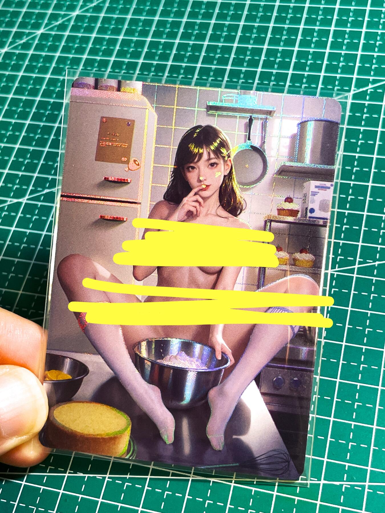 【关注参拍有赠卡】显眼宝29期  奇奇怪怪专场 鸡腿卡牌 正规 白袜非常好看的一张卡 1号  折光彩闪 63*88