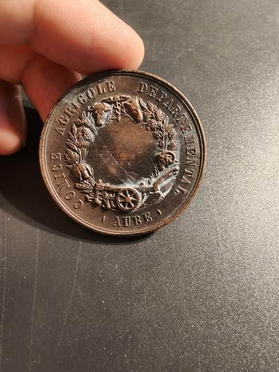 老王徽章第145期 - 法国单面大铜章     直径40mm    重量34.2g
