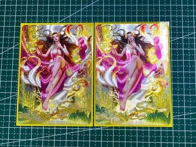 【关注参拍有赠卡】显眼宝29期  奇奇怪怪专场 - 燎原卡牌 焱卡文化 特卡 神姬 苏妲己一对2张 女帝造型 日月神教 幻彩折光   63*88