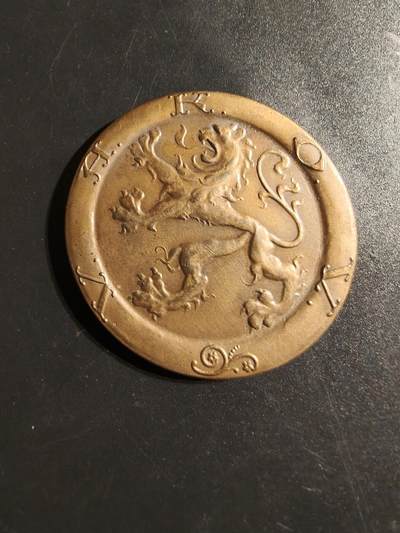 老王徽章第145期 - 荷兰省级竞赛大铜章    直径48mm   重量42.4g