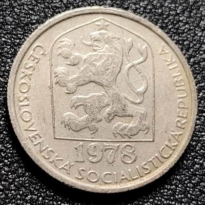 泉币菌-第103场-精品福利场 - 1978年 捷克斯洛伐克 50赫勒双尾狮子21mm 社会主义时期