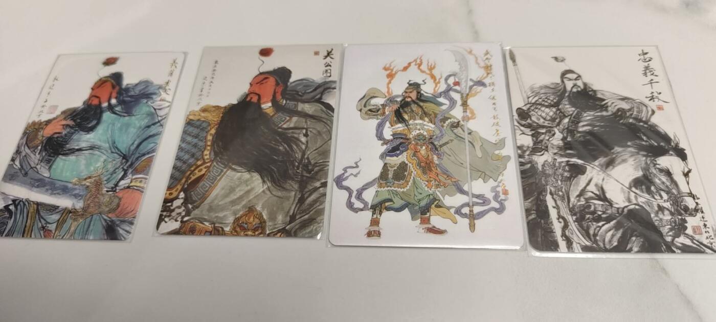 秋原瞳的小店第二十一期（持续收拍，一叶知秋，一夜知秋,妹卡专场） 昆仑万象权迎东早期师徒关羽4张精选普卡