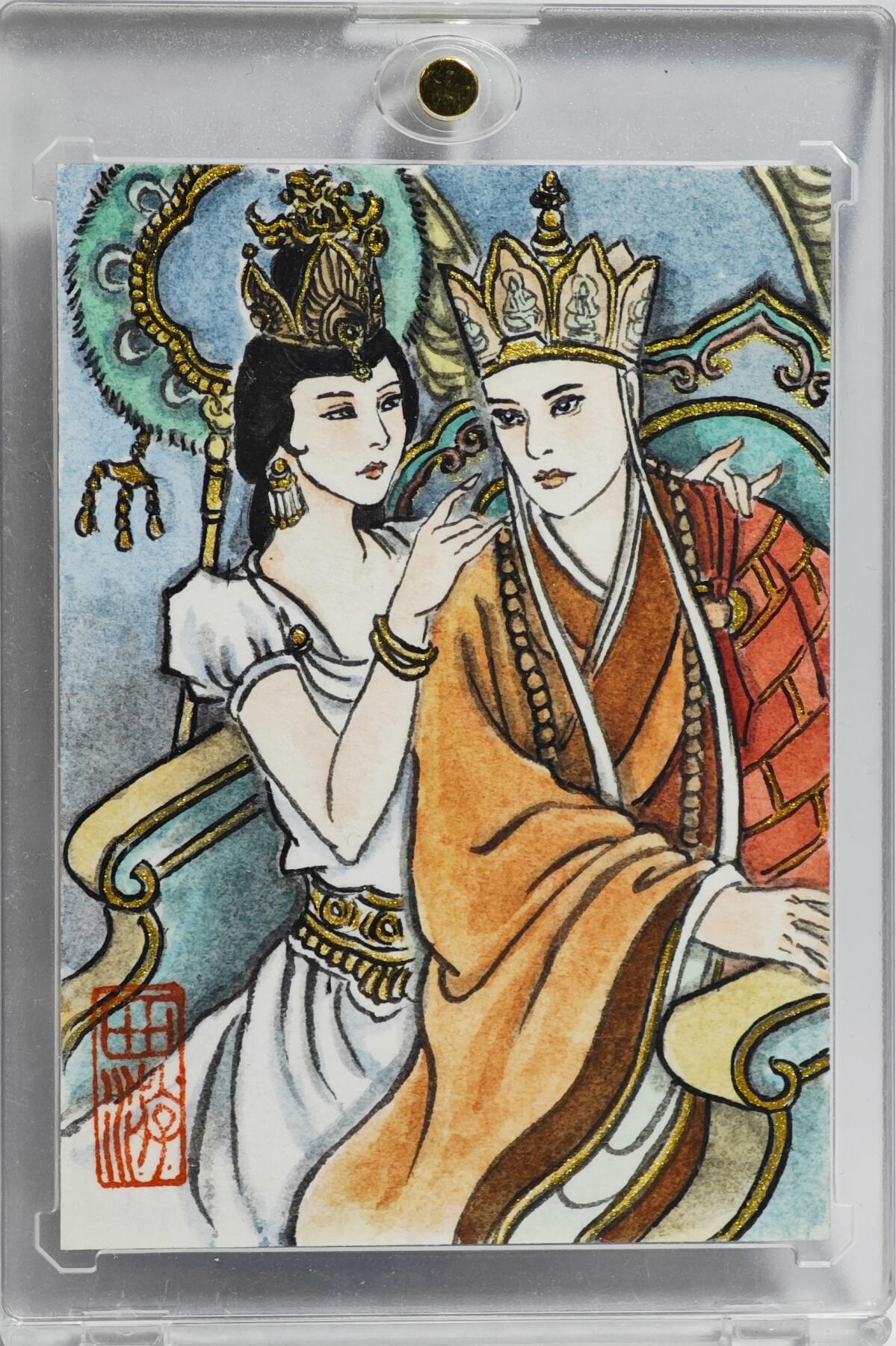 白泽拍卖卡牌手绘专场第23期（中庭淡月照三更，白露洗空河汉明）