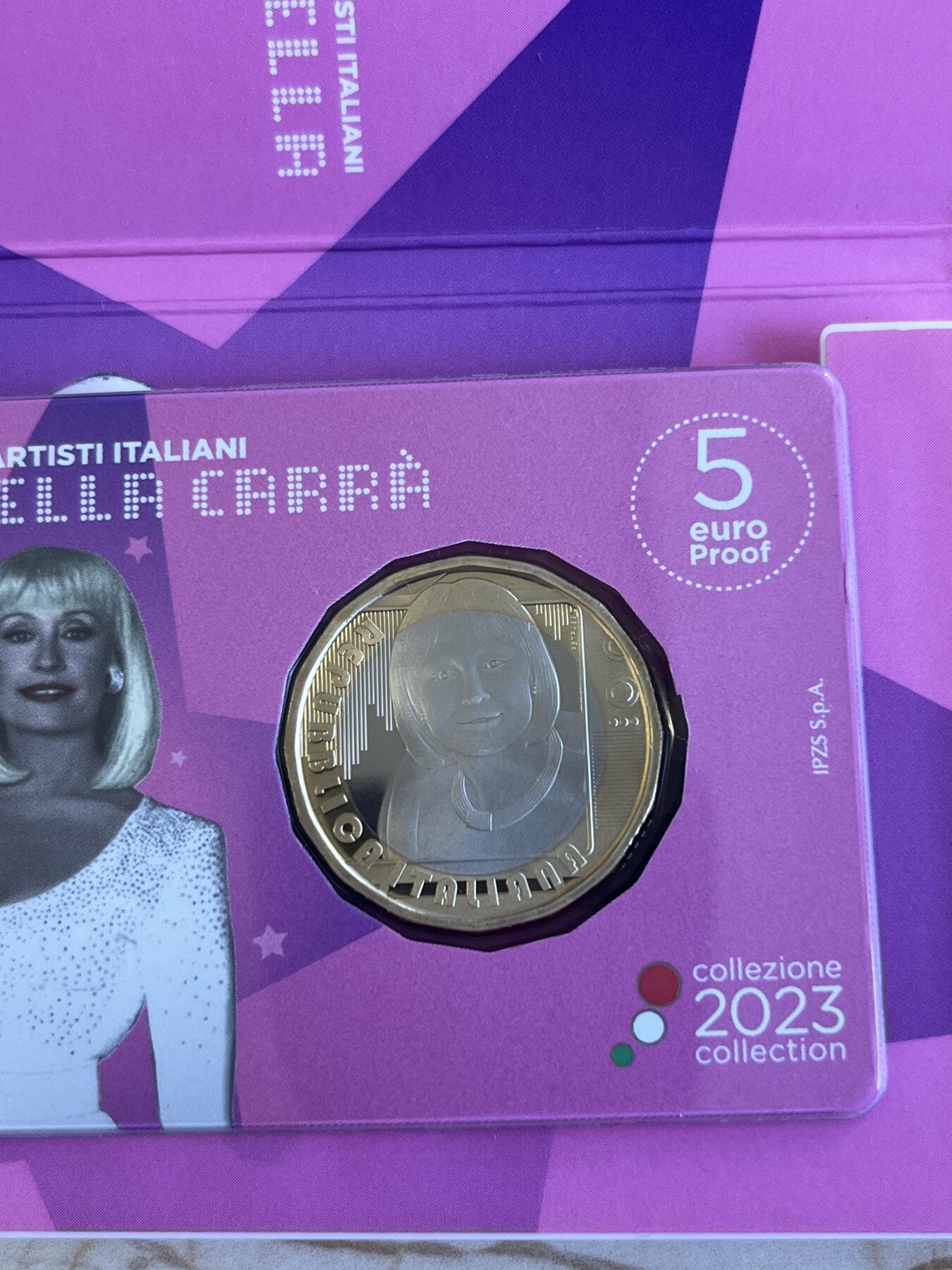 第173期拍卖【长期征集拍品】 卡装意大利2023年拉斐尔·卡拉5欧双色精制纪念币