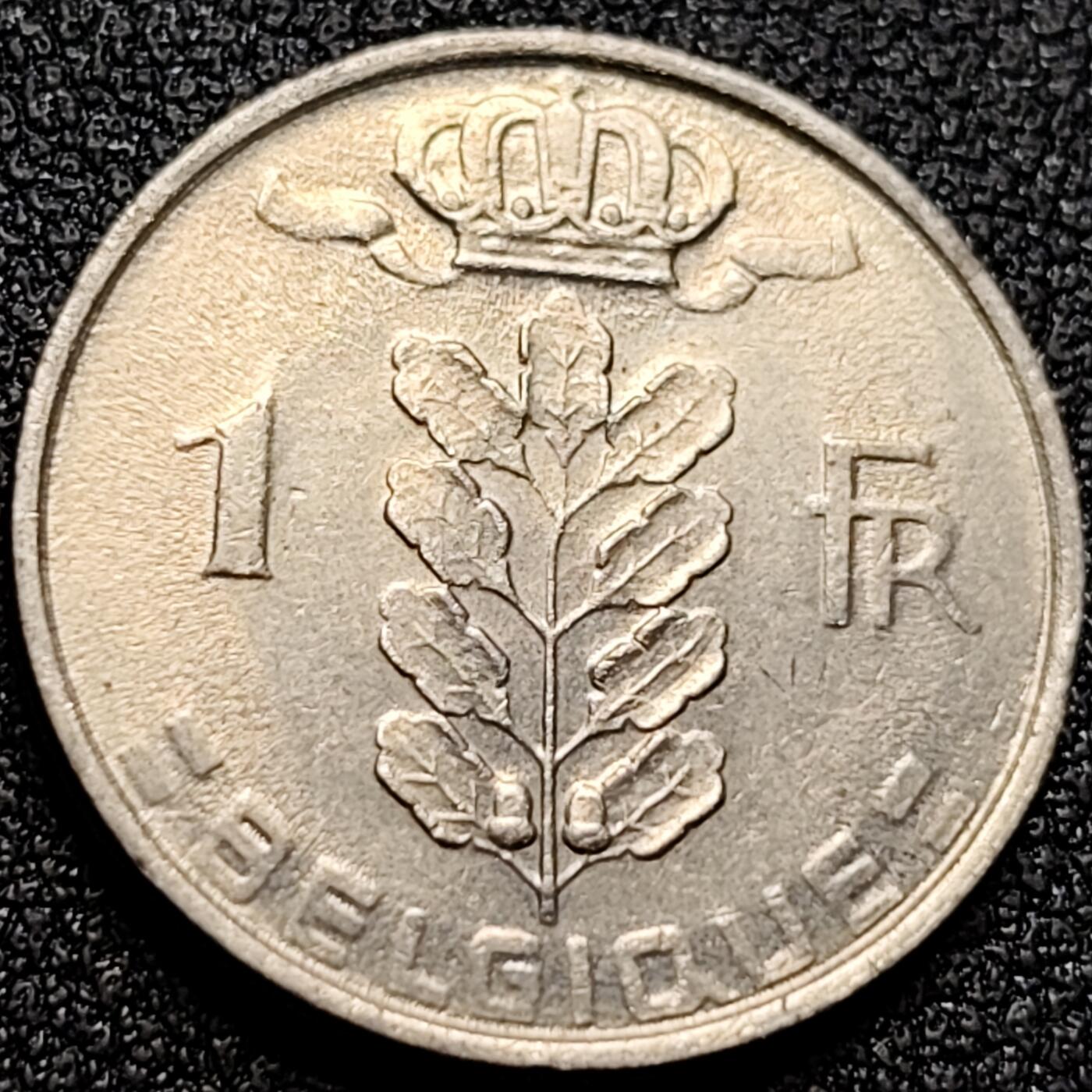 泉币菌-第106场-散币乐园场 比利时1980年1法郎铜镍币（佛兰芒文版BELGIË），谷物女神