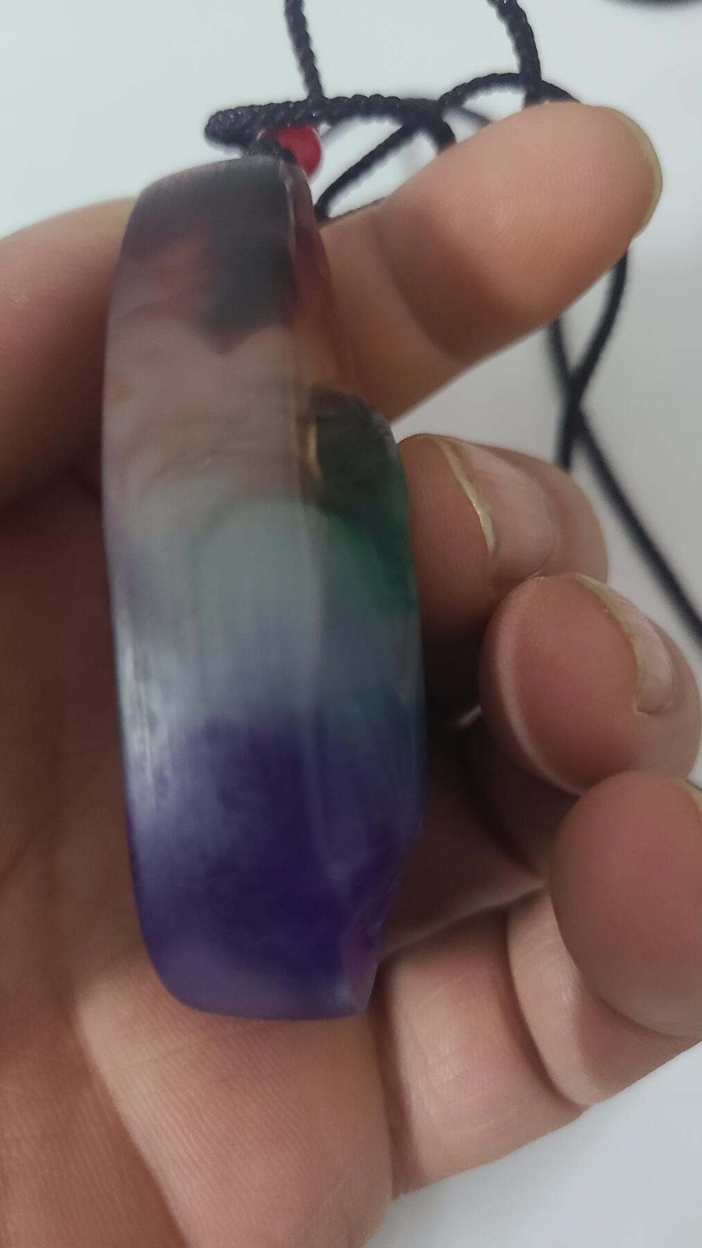 蓝奢待三色料沉香吊坠