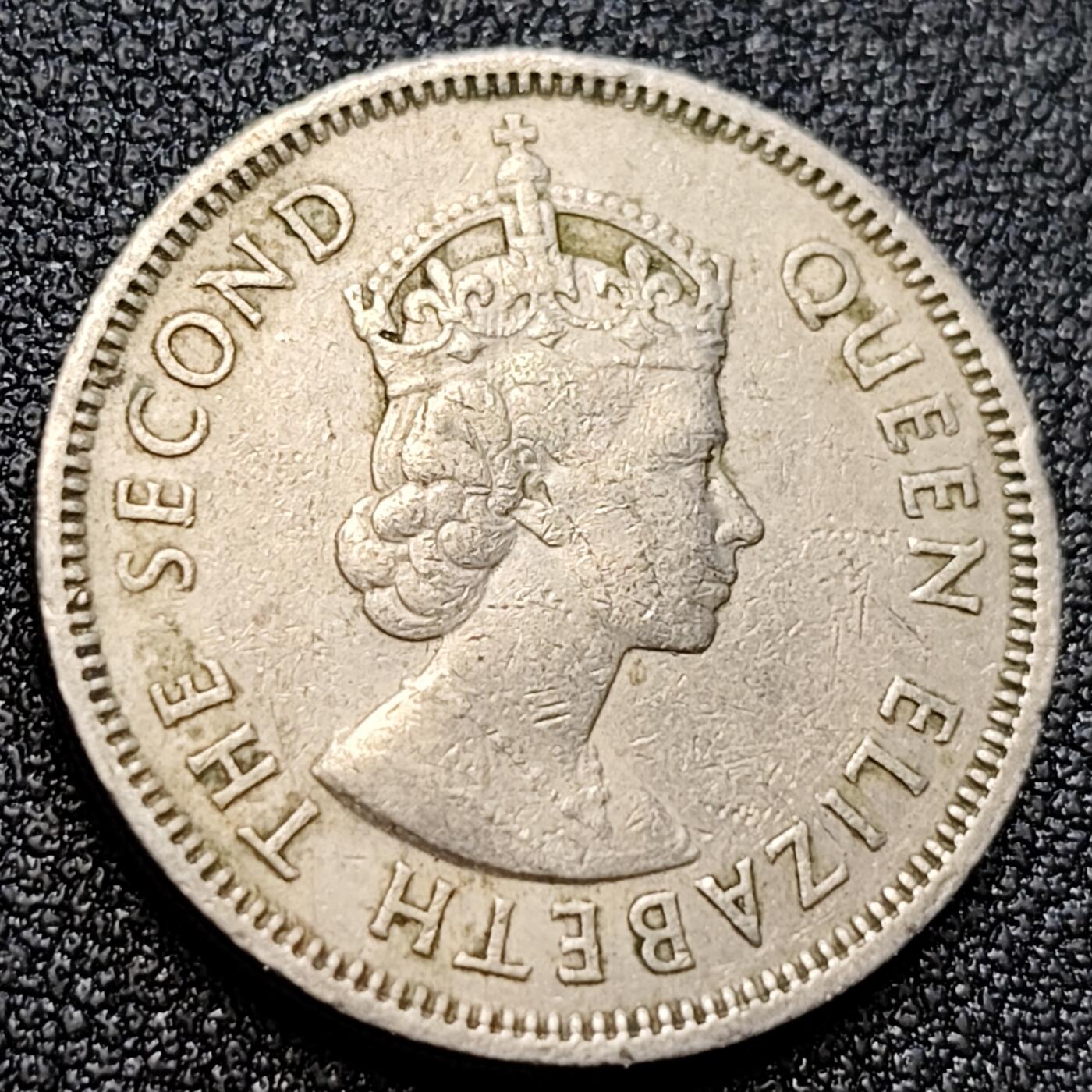 泉币菌-第105场-精品福利场 早期香港1958年 伍毫老镍币23.5mm 英女王伊丽莎白二世头像