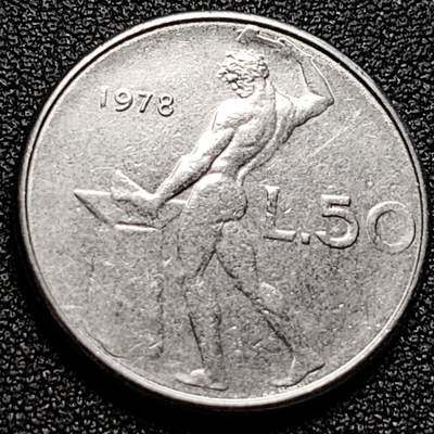 泉币菌-第105场-精品福利场 - 意大利 1978年 50里拉 锻冶之神 伍尔坎 24mm