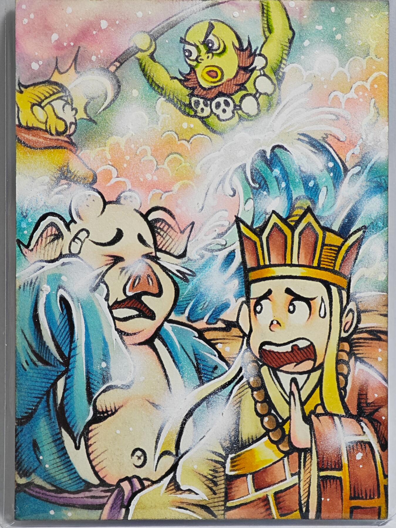 白泽拍卖卡牌手绘专场第23期（中庭淡月照三更，白露洗空河汉明）