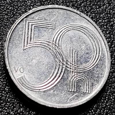 泉币菌-第103场-精品福利场 - 捷克50赫勒铝币 19mm 双尾狮