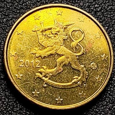 泉币菌-第104场-散币乐园场 - 欧元 芬兰10欧分 金狮弯刀 19.5mm