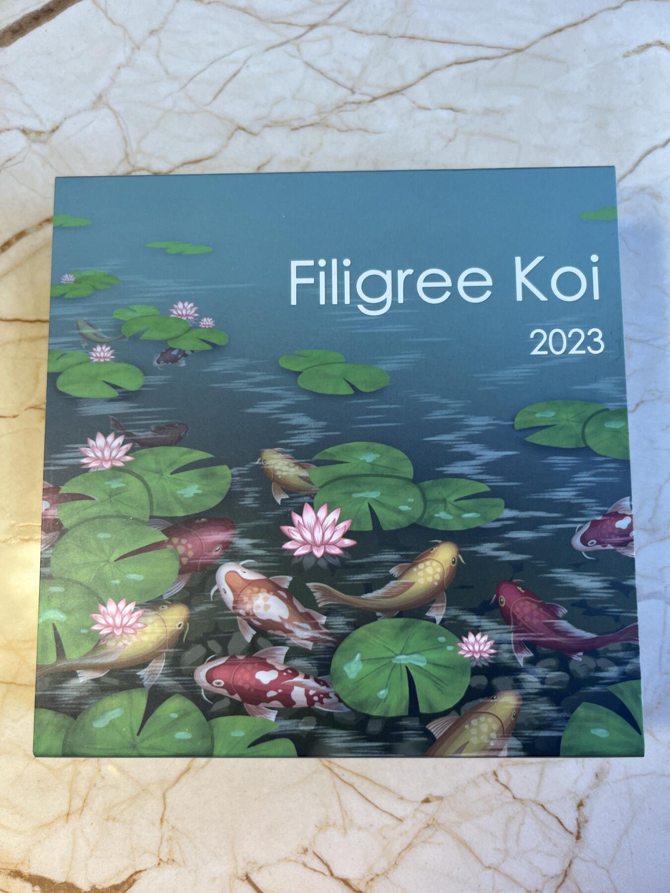 第173期拍卖【长期征集拍品】 所罗门2023年掐丝艺术系列锦鲤2盎司彩色纪念银币，999银，发行1888枚