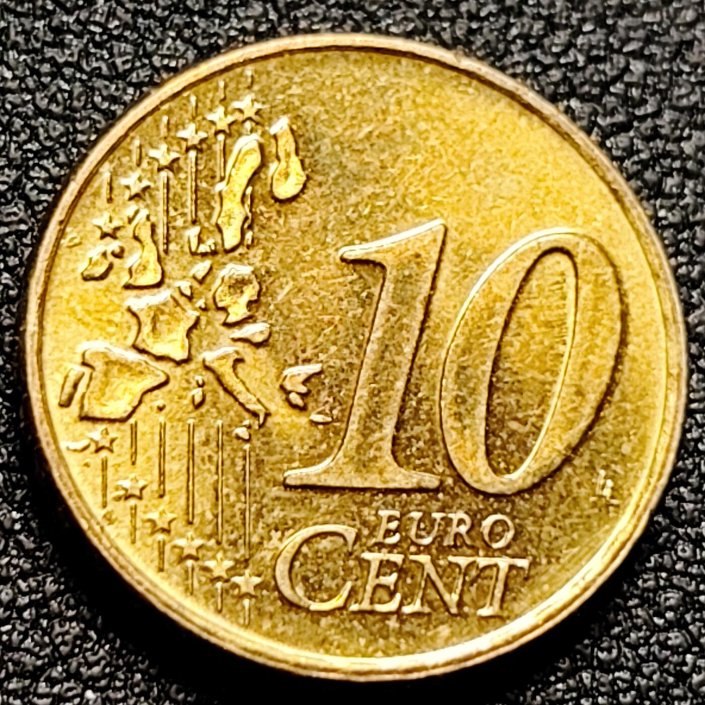 泉币菌-第105场-精品福利场 铜光极美品 欧元 贝娅特利克斯 荷兰10欧分硬币 19.75mm