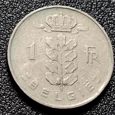 泉币菌-第103场-精品福利场 - 比利时1952年1法郎铜镍币（佛兰芒文版BELGIË），谷物女神