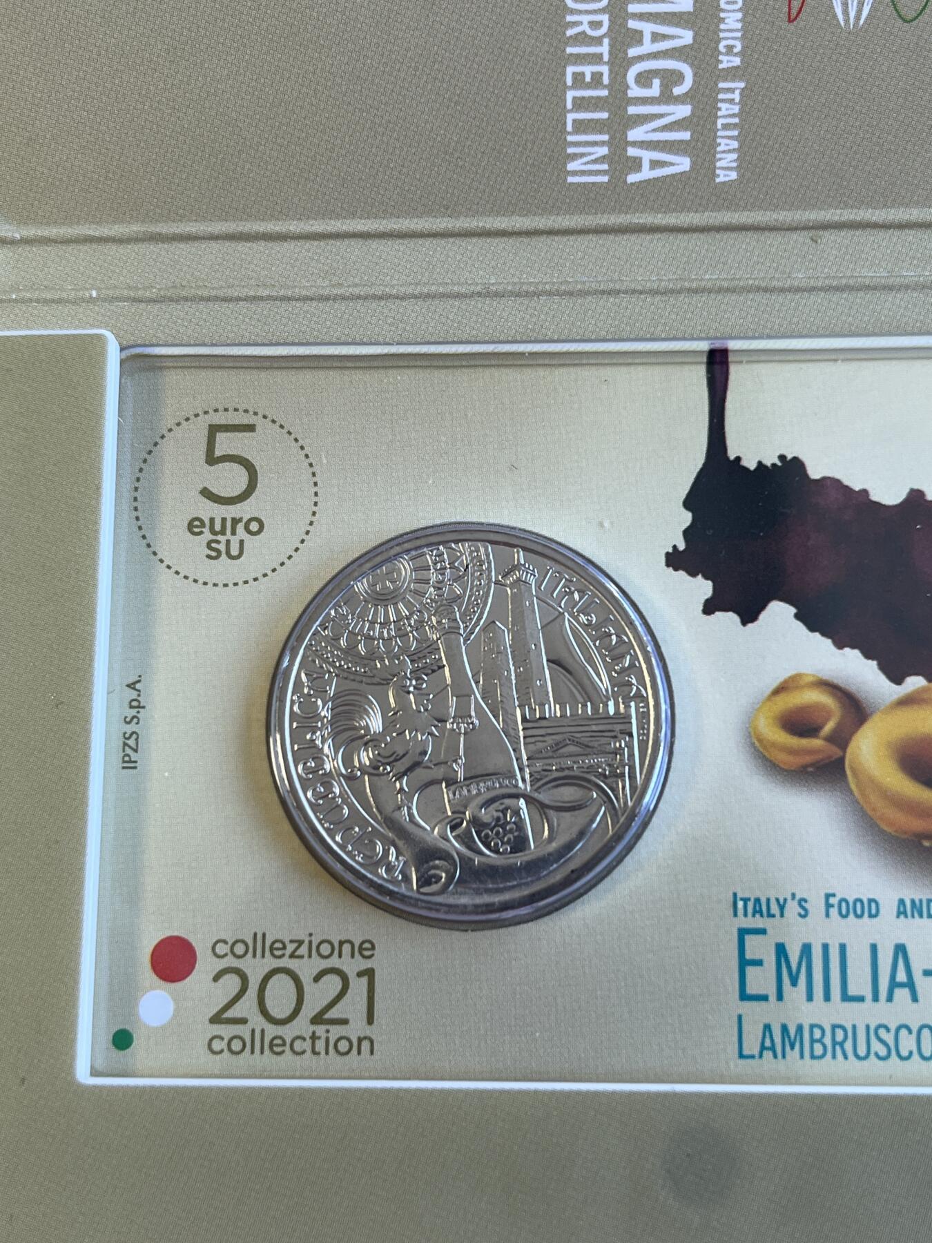 第173期拍卖【长期征集拍品】 卡装意大利2021饮食文化系列2艾米利亚罗马涅纪念币