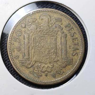 KK钱币收藏小铺 第330期 2月预留时间 周末发货 - 1953 西班牙2.5比塞塔铜币