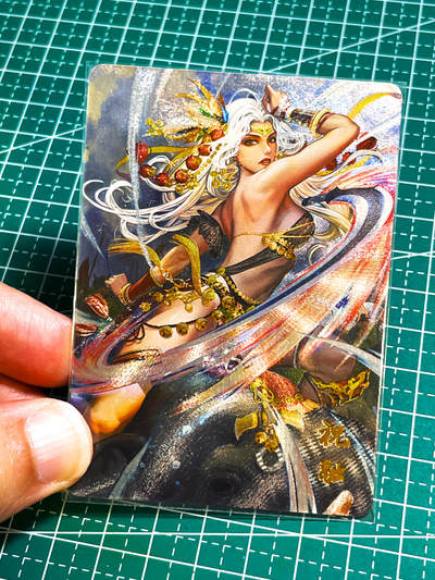 【关注参拍有赠卡】显眼宝29期  奇奇怪怪专场 - 燎原卡牌 幻想物语 散配一张 祝融   折光粗闪 63*88