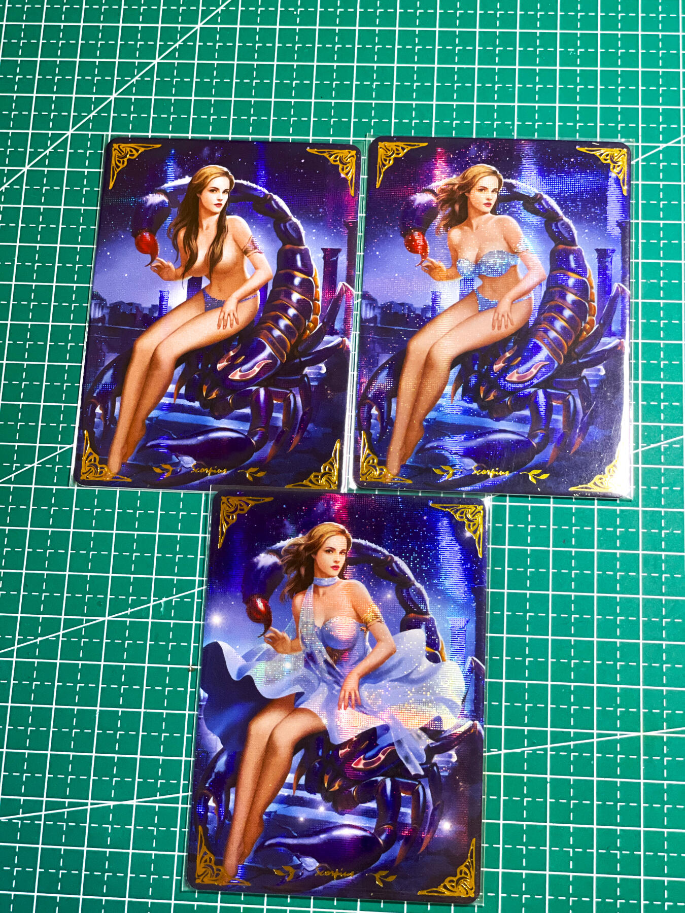 【关注参拍有赠卡】显眼宝29期  奇奇怪怪专场 燎原卡牌 焱卡文化 星座卡 蝎子座   比较漂亮的国外风格卡 纱布闪 63*88