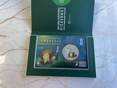 第173期拍卖【长期征集拍品】 - 卡装意大利2022年餐饮文化5起泡酒和潘妮朵尼纪念彩币