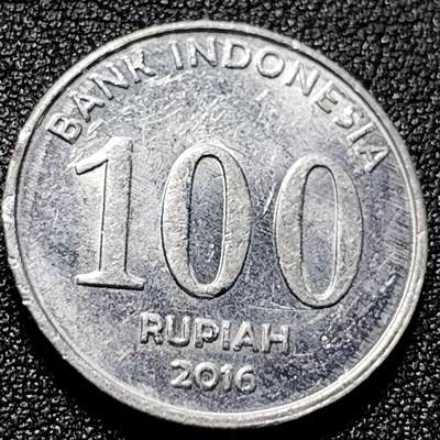 泉币菌-第103场-精品福利场 - 印度尼西亚100卢比铝币 鹰徽人物 23mm