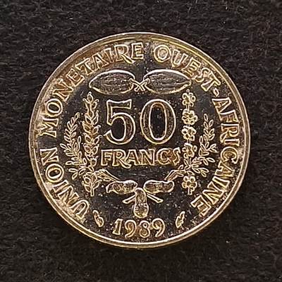 【全场包邮】纯粹捡漏拍455场 - 西非国家1989年50法郎FAO纪念币