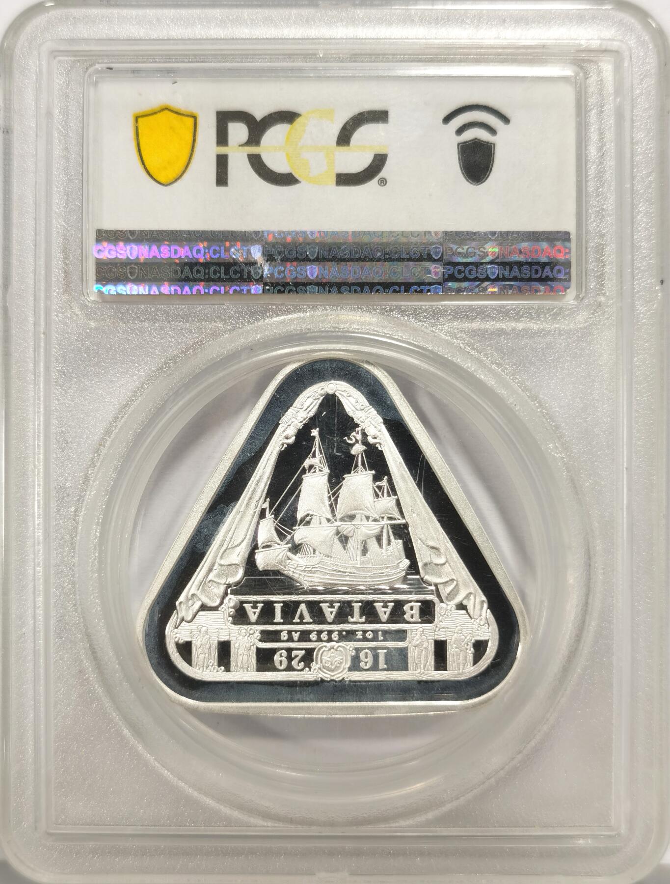 博洋堂世界钱币拍卖第136期（全场包邮） PCGS PR69DCAM 澳大利亚2019年巴达维亚号三角形1元精制银币