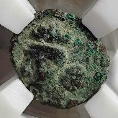 希腊罗马丝路打制币化石【中外钱币放漏】专场！陆小鱼的钱币仓，限时拍卖第076场 - 埃兰王国 少见无名王铜币/持矛并扶盾的雅典娜