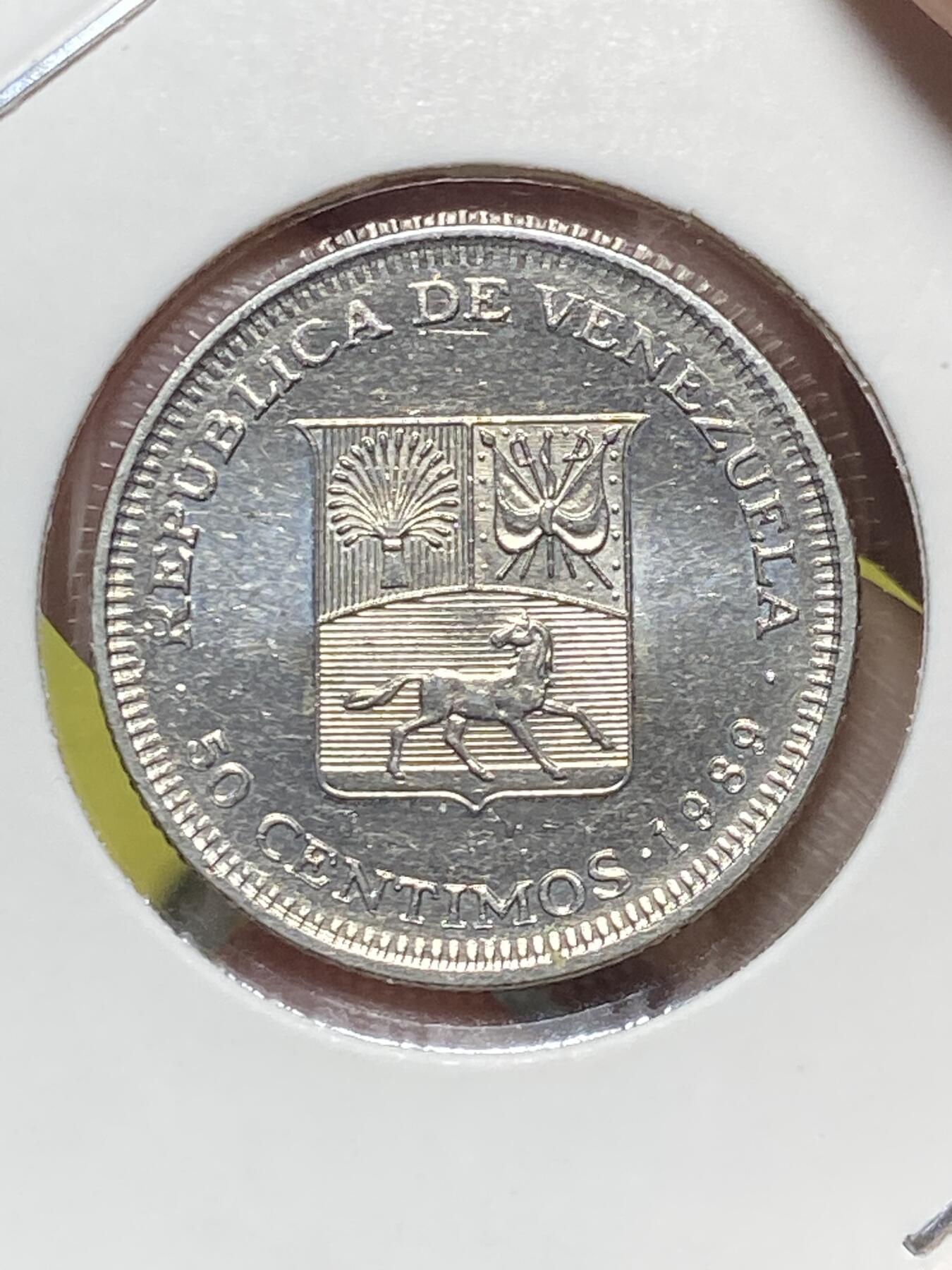 2025年第八十三场(总第一百零九场）外国好品散币(免佣金) 委内瑞拉🇻🇪1989年50分(第六版，德国韦尔多尔代铸，仅发行3年)