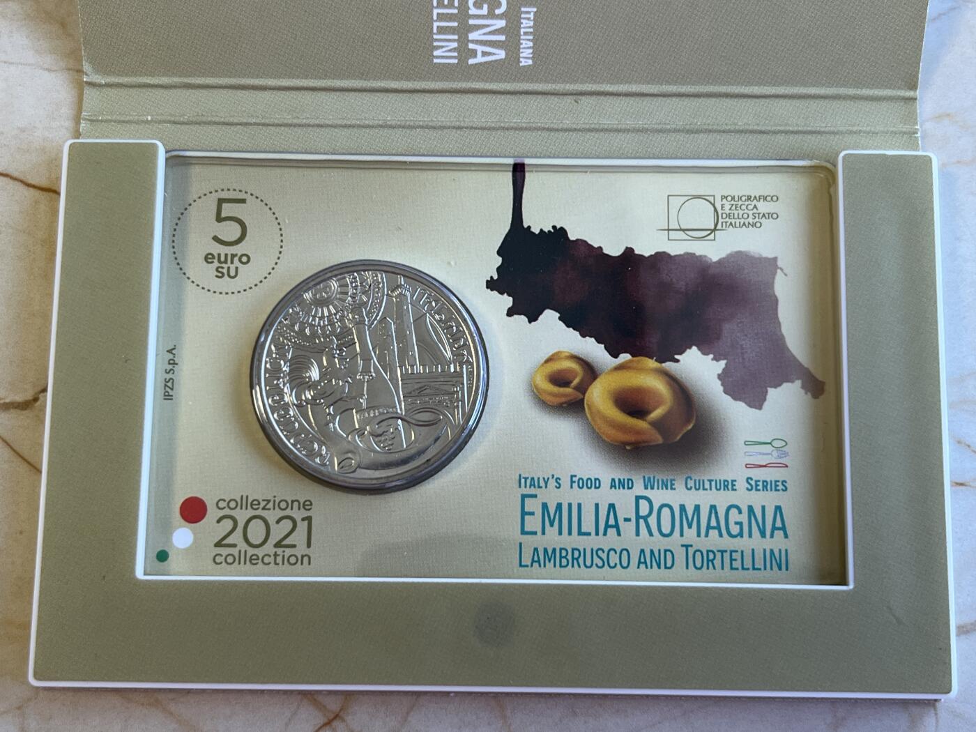 第173期拍卖【长期征集拍品】 卡装意大利2021饮食文化系列2艾米利亚罗马涅纪念币