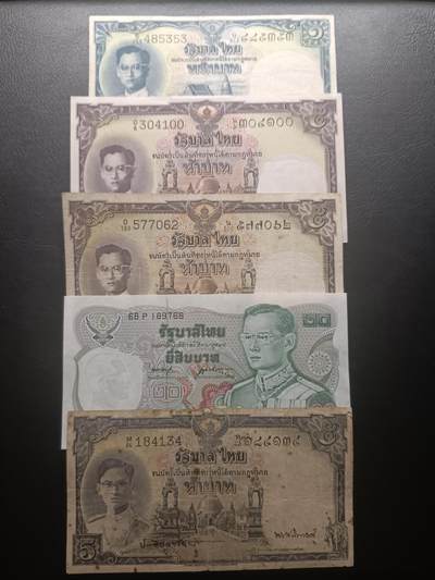 2025八月第五期（总第190期） - 【果】泰国纸币批量五张流通弱品—AUNC（流通弱品是稀有版本）