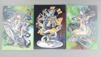 龙虎卡牌第五十二场，小坏熊，你真坏 （无佣金，满120包邮，欢迎送拍） - 藏书票3张 启读 沈鑫封神