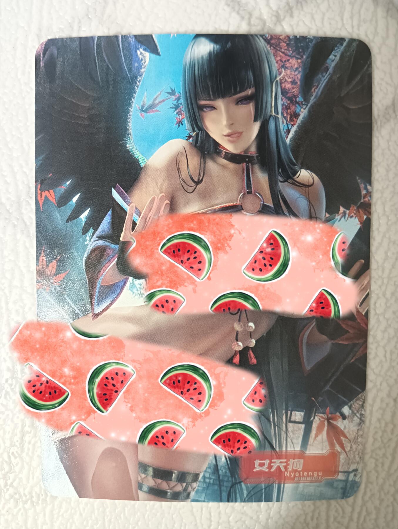 花开卡拍第37期（9月7号周日截拍，品控勿拍!!!拍品不寄存，运费5元，自制卡难免瑕疵，可能存在轻微撞角爆边等出厂瑕疵，品控介意勿拍！） 女天狗 艺术卡 折光彩闪