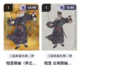 秋萤阁第20期 (8月31日周日晚上22点截拍，欢迎竞拍)  - 【限编一对】玄卡阁 三国英雄志 程昱&程昱白背 限编 卡机转赠