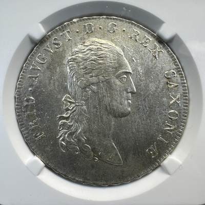 1809德国萨克森奥古斯特NGC MS61 早期皇冠大泰勒 - 1809德国萨克森奥古斯特NGC MS61 早期皇冠大泰勒
