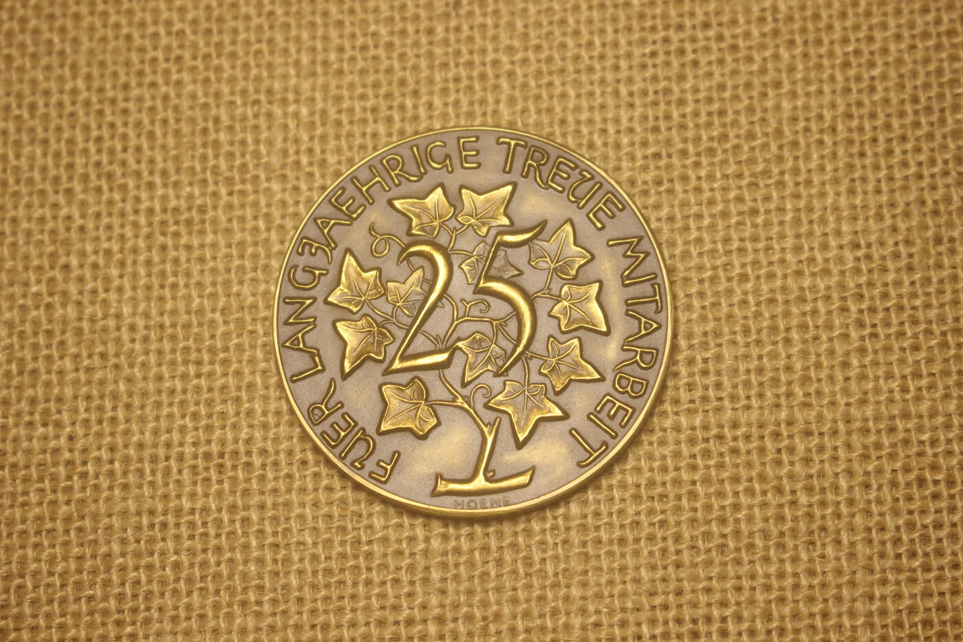 2025.9.2德系主题小拍卖 25年长期工作奖章，巴伐利亚雇主协会理事会颁发，铜质库存品相。