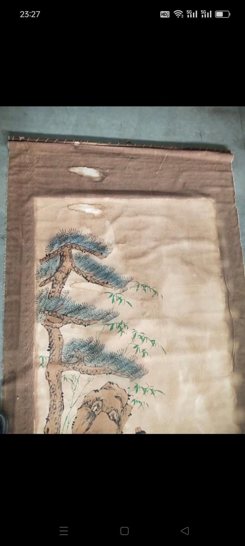 户里墙上摘下来的一幅老布画，画工精美绝伦，包浆醇厚自然，人物栩栩如生，惜没款没日期，应该是清代的，保真保老