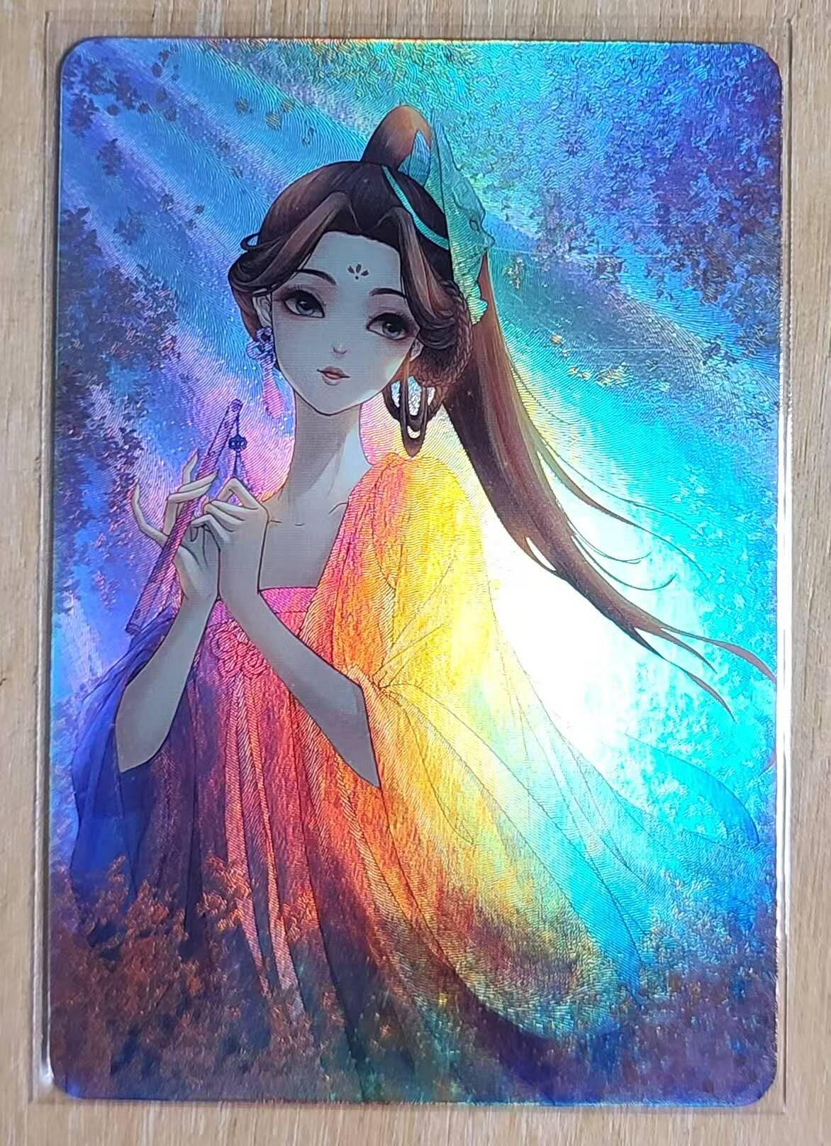 龙虎卡牌第五十二场，小坏熊，你真坏 （无佣金，满120包邮，欢迎送拍） 粗彩闪 宁缺卡牌 不知火舞古风装扮
