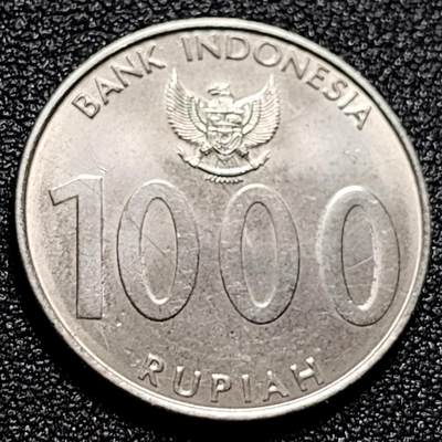泉币菌-第102场-散币乐园场 - 原光UNC 印度尼西亚1000卢比 大桥图案