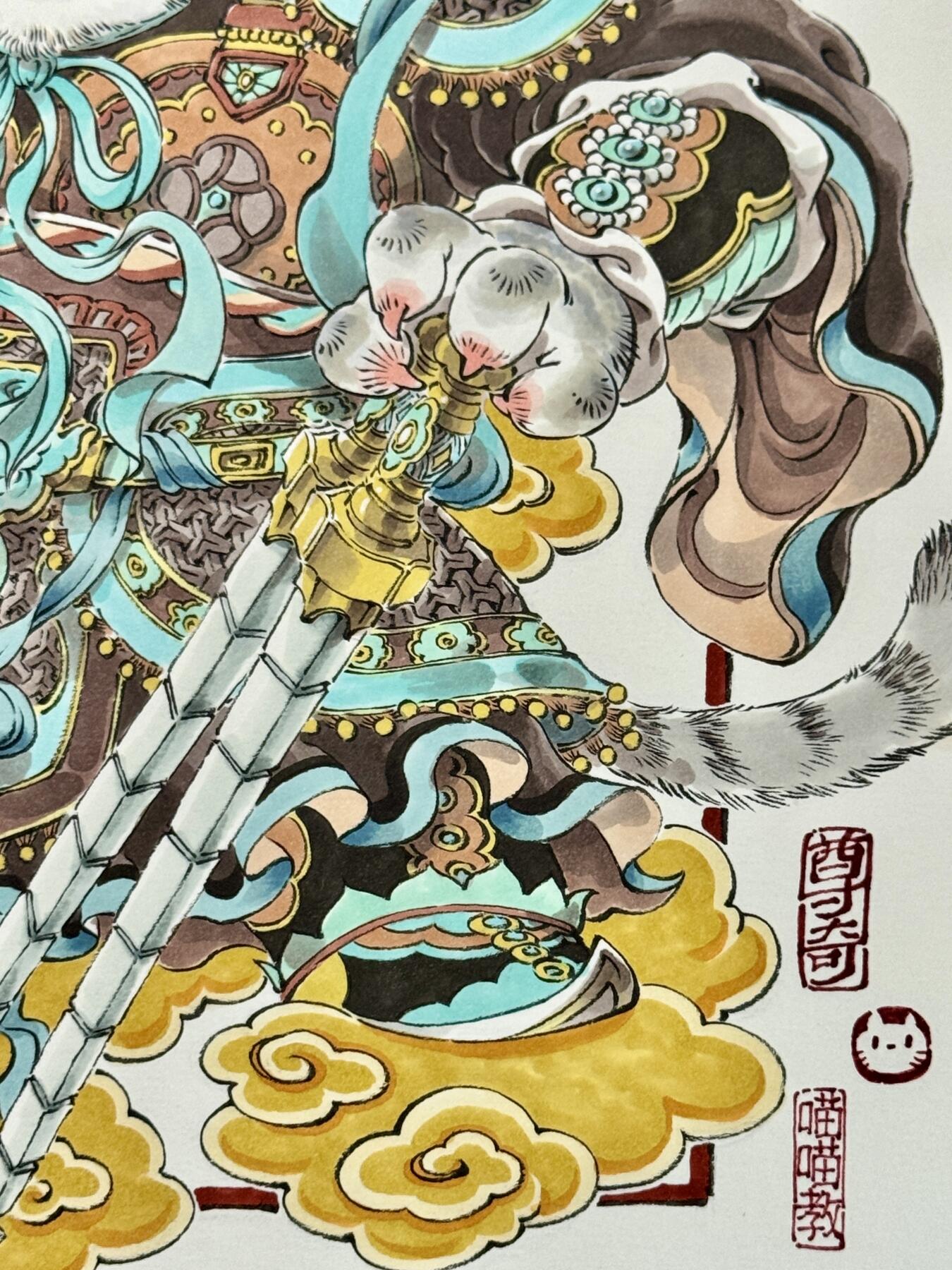 白泽拍卖卡牌手绘专场第23期（中庭淡月照三更，白露洗空河汉明）