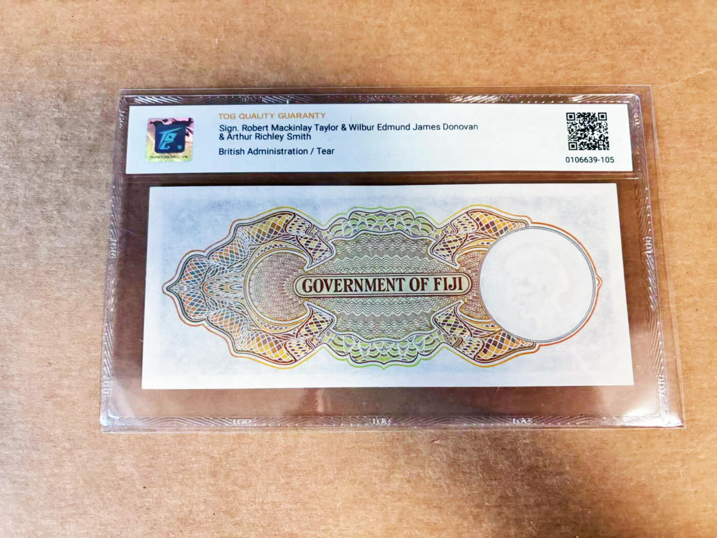 【Blue Auction】世界纸币精拍第717期——18级TOP拍卖/信誉/品质/专业/高效💫 斐济 1951年5先令 英王乔六 TQG64