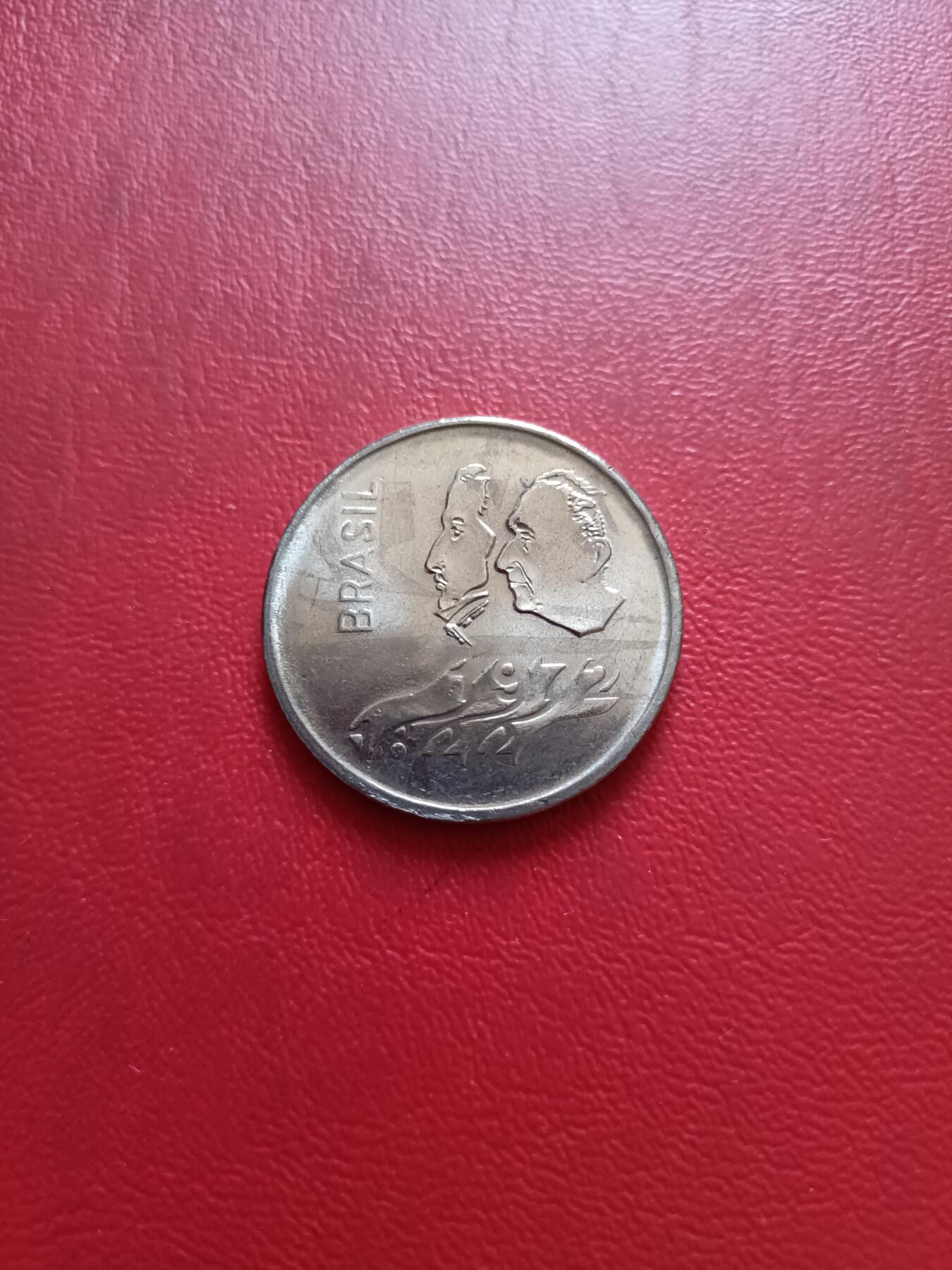 【云涧收藏】第五十八场 巴西1972年1克鲁塞罗纯镍纪念币，UNC
