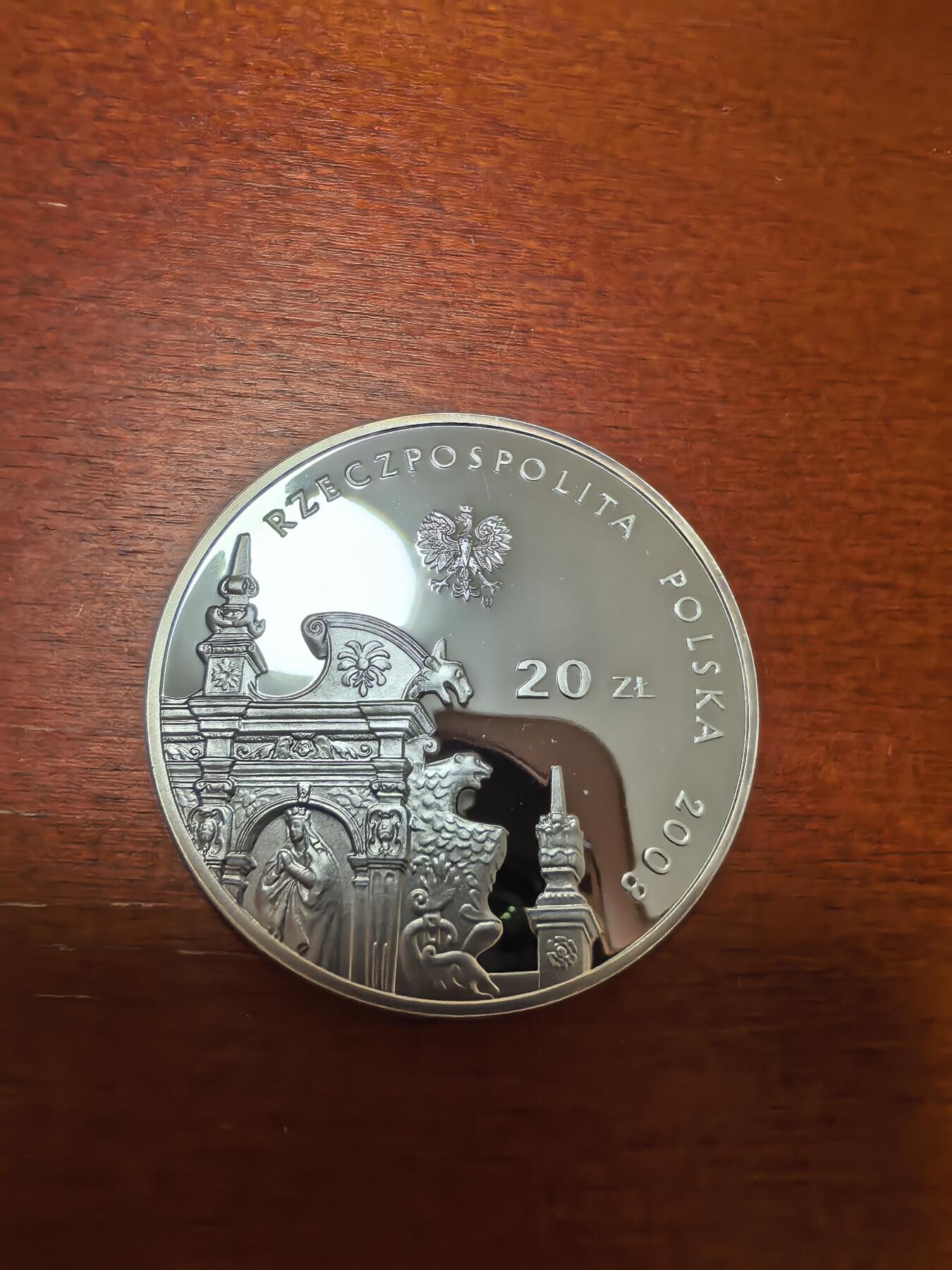 长老汇蛇年精选第四十一场拍卖 2008波兰卡齐米列兹·多尔尼城20兹罗提精制银币，28.28克925银（1）
